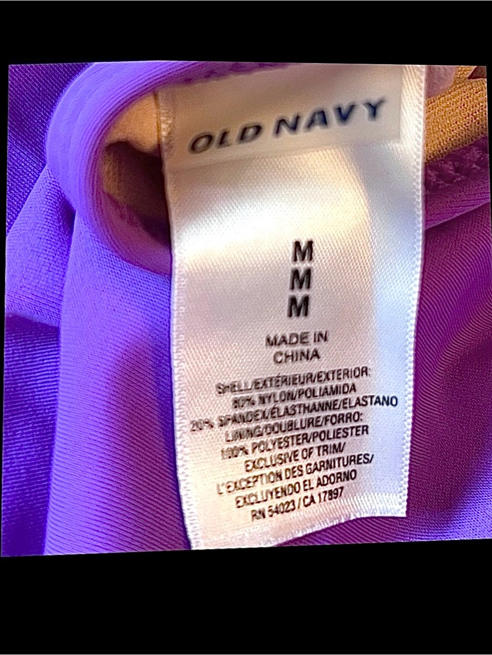 Old Navy Purple Tankini Top Size Medium - Picture 4 of 4